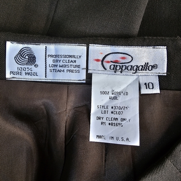 Vintage Pappagallo 100% Worsted Wool Pencil Skirt, Made in USA Green Size Large - Picture 7 of 8